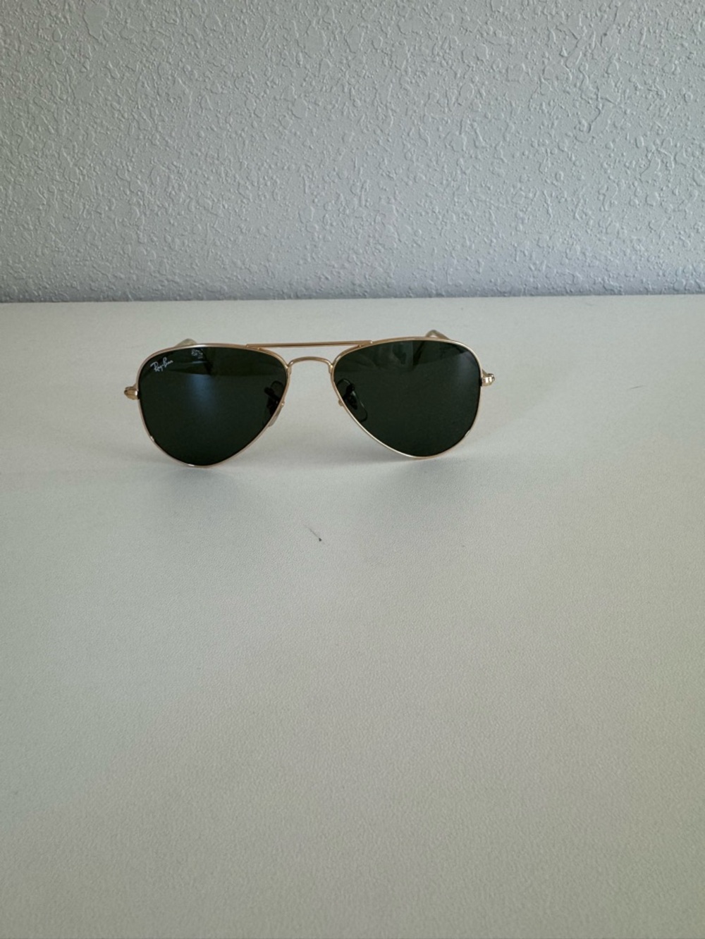 Ray-Ban Aviator Sunglasses - Gold Frame with Dark Green Lenses
